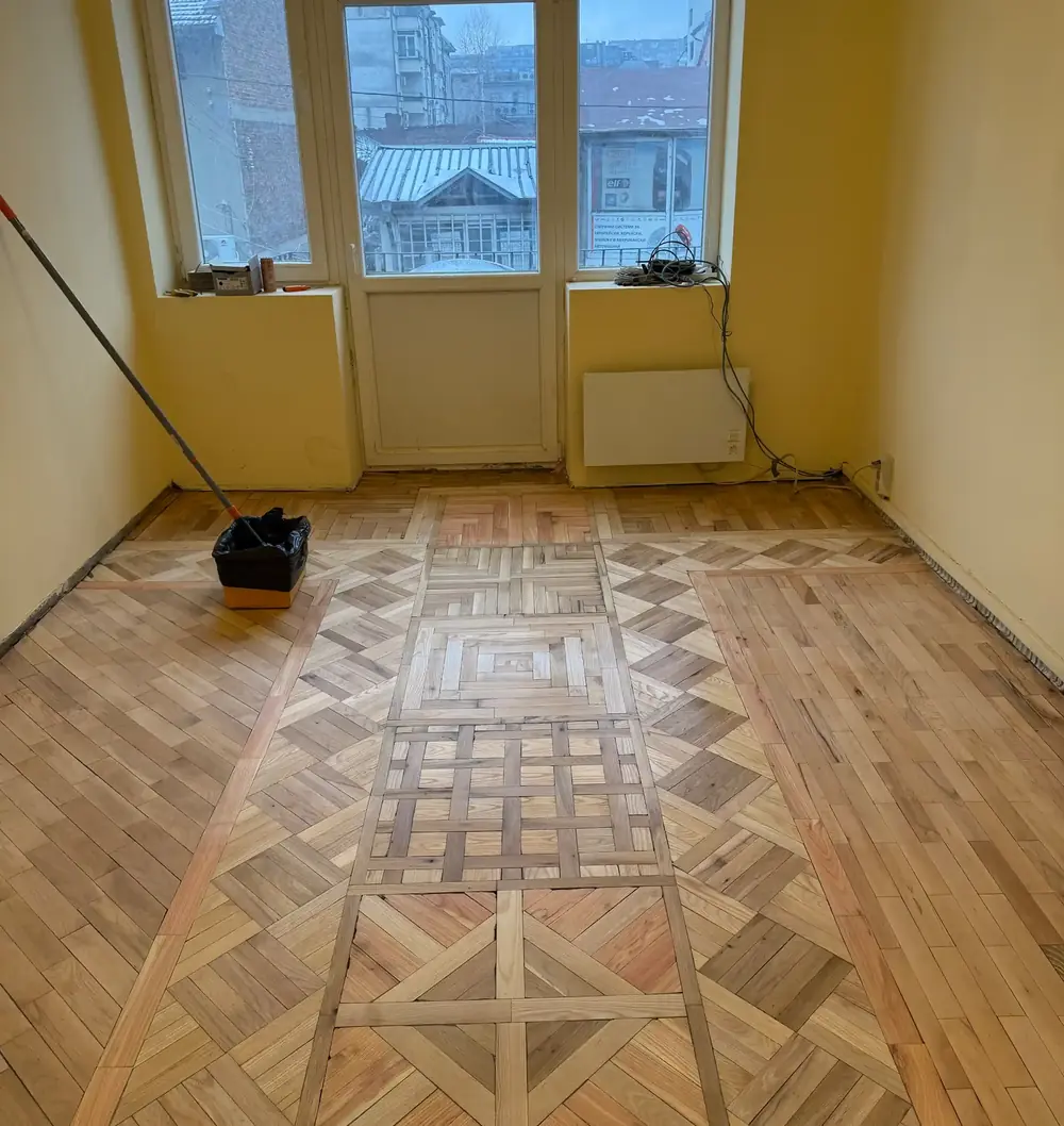 Готов паркет след циклене и лакиране